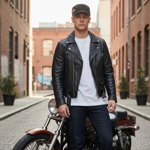 Harley-Davidson Brown Strapback Hat Adjustable Logo Cap